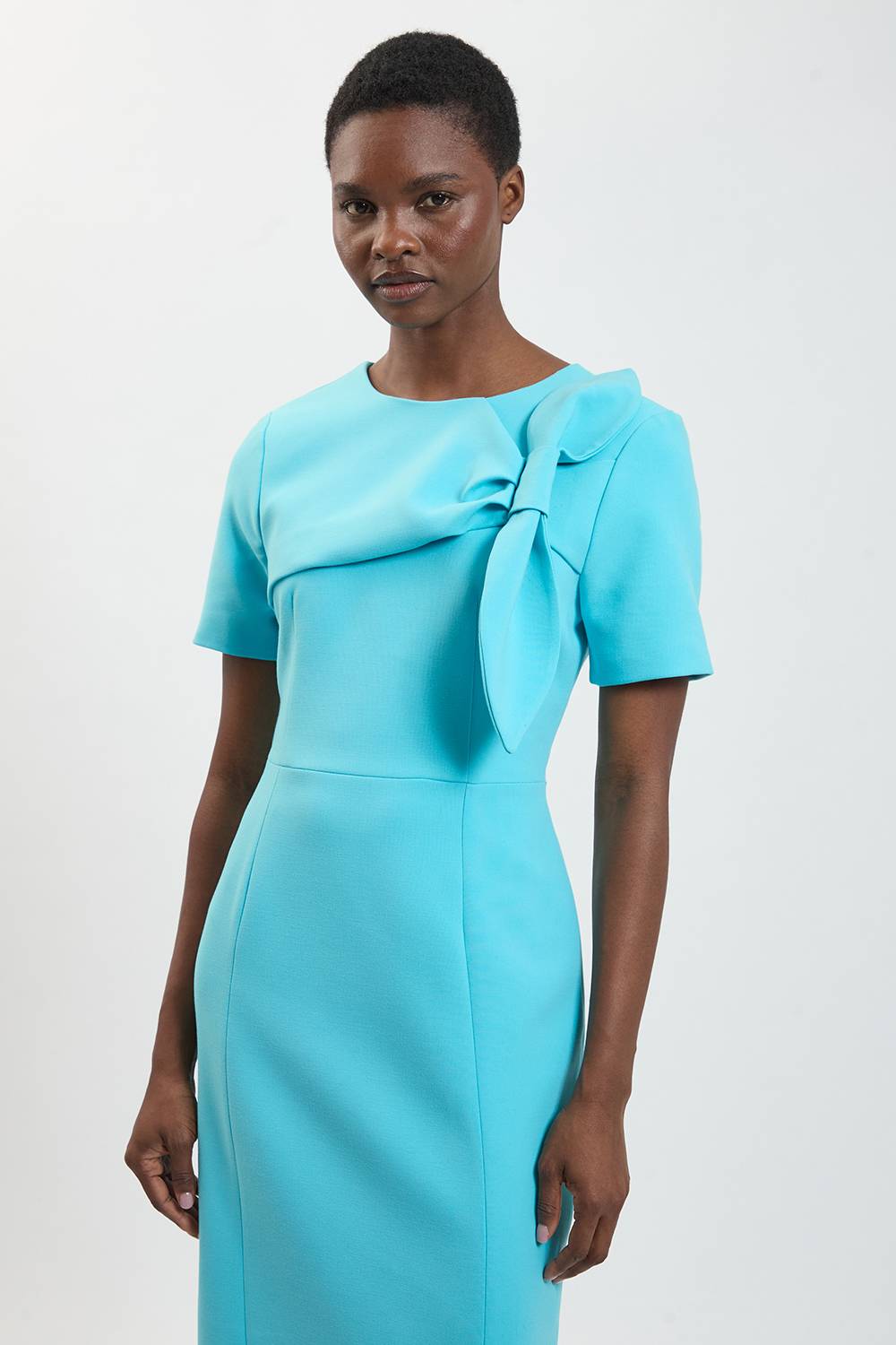 KarenMillen Robe Crayon Compacte Stretch Avec Détail Nœud