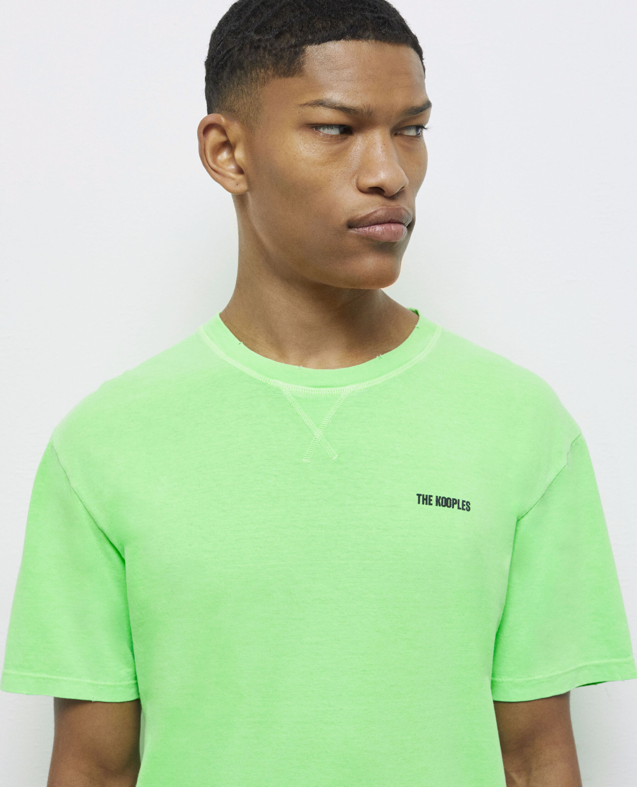 T-shirt vert fluo avec logo