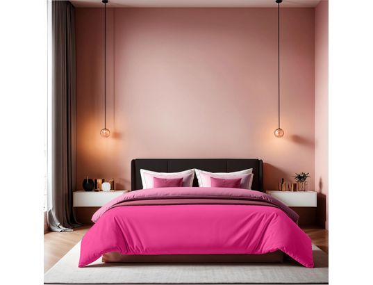 CONCEPT1 - Housse de couette Tonne 220x240cm 155 fils/cm Fushia