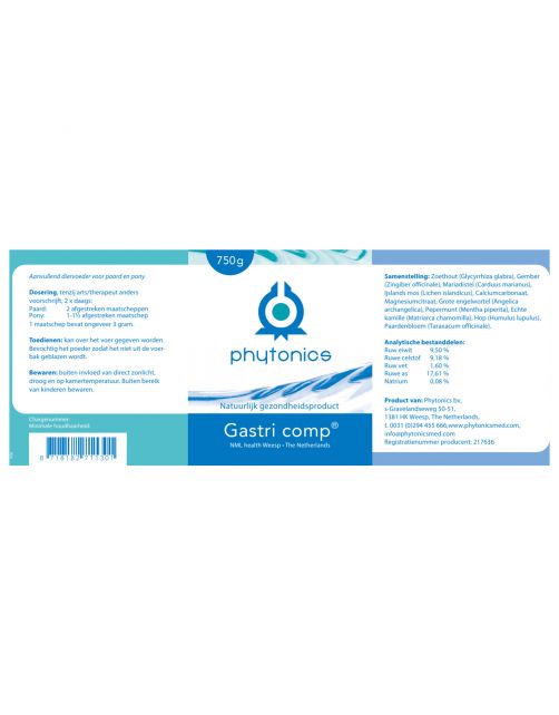 Phytonics Gastri Comp - Supplement - Spijsvertering - 750 g Paard & Pony