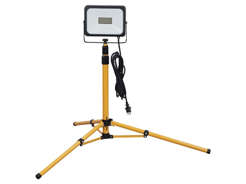 STEFFEN Scheinwerfer Worklight LED 50 W 4200 lm LED Strahler mit Teleskopstativ