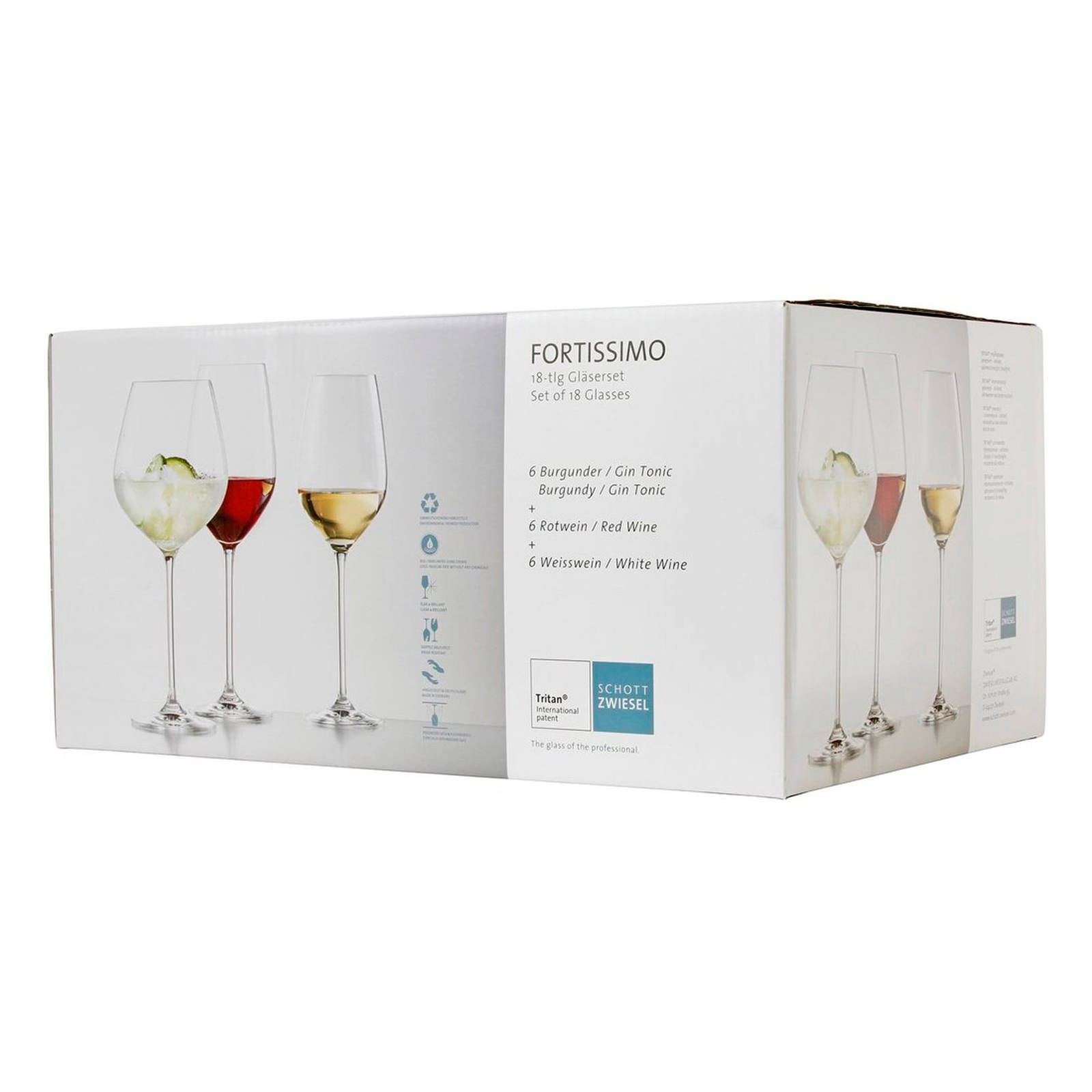 Schott Zwiesel Wijnglazen Fortissimo - Set 18 delig - Witte en Rode Wijnglazen & Gin Tonic Glazen
