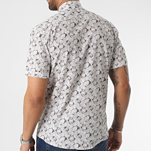 Chemise Manches Courtes Gris Clair