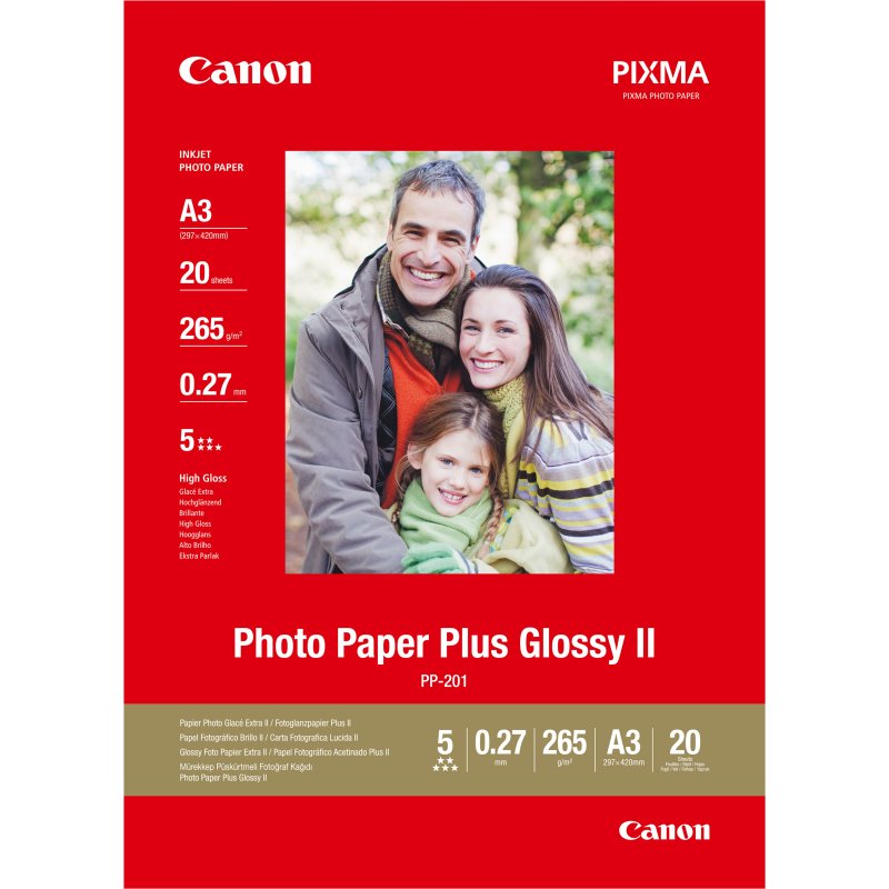 Canon Papier photo brillant extra II A3 PP-201 - 20 feuilles