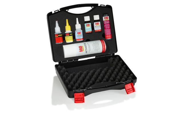 HG Power Glue Klebstoffkoffer XXL 7 teilig