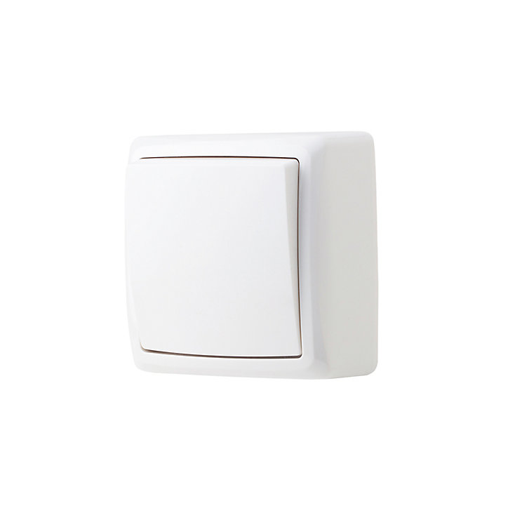 Interrupteur monobloc en saillie Jacobsen Sigurd blanc complet