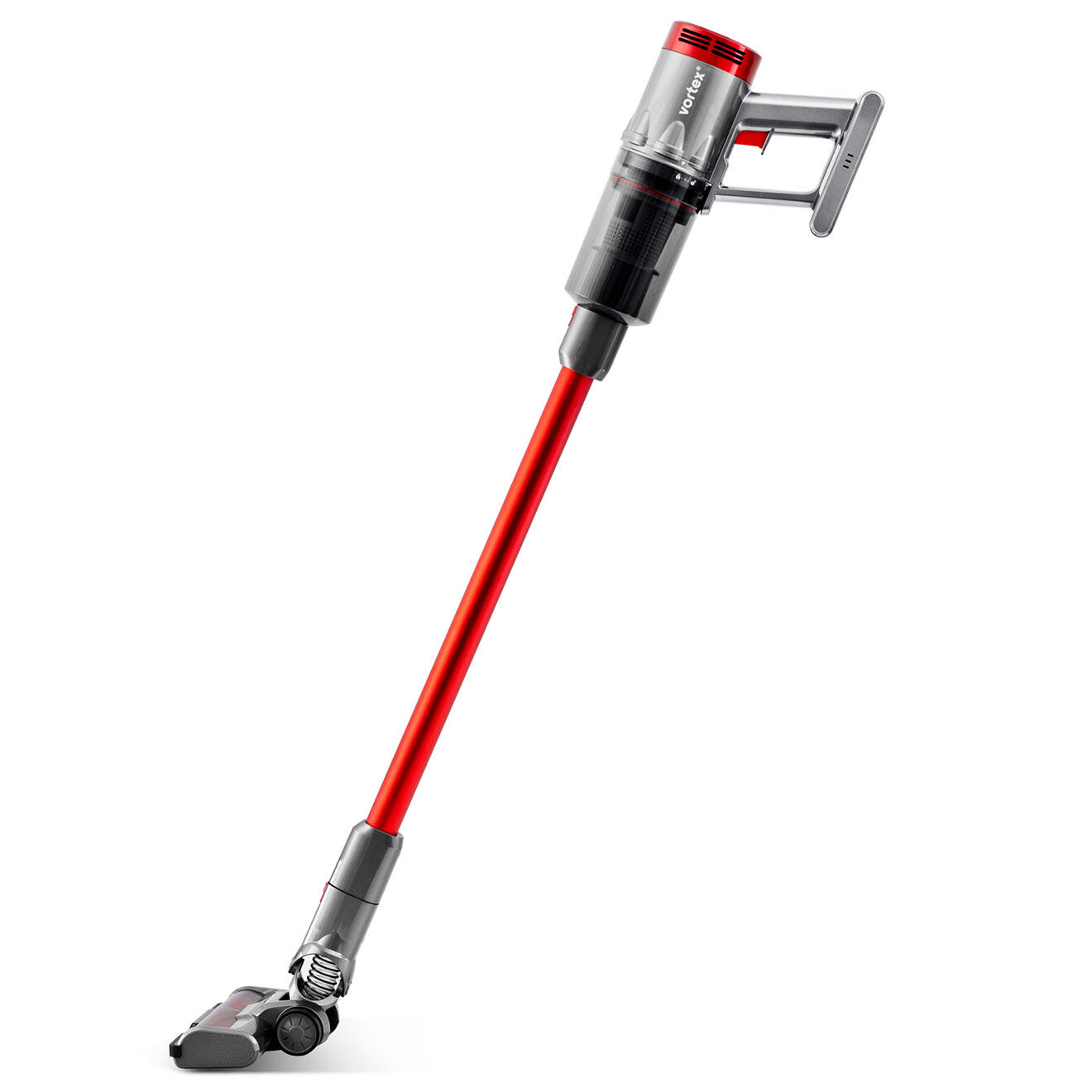 Vortex Aspirateur balai 2 en 1 sans fil gris/rouge - 23.5x23x119.5 cm