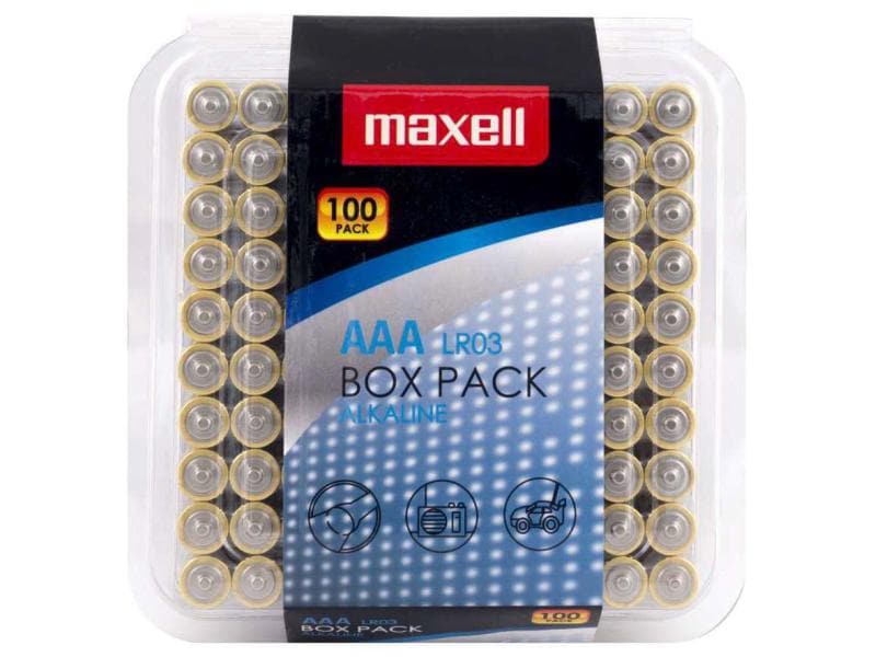 Maxell Europe LTD. Batterie Alkaline AAA , 100 Stück Typ LR03 / AAA / Micro, 100 Stück