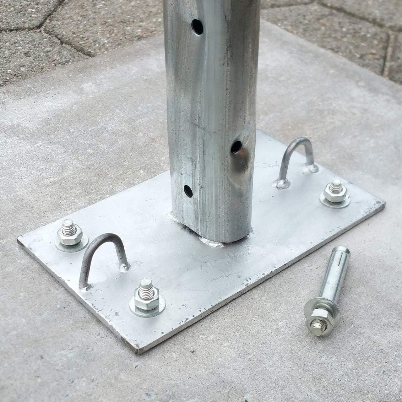 TOOLPORT Weideunterstand 6x6m PVC Plane 2300 Newton Unterstand Lagerzelt grün für Betonuntergrund
