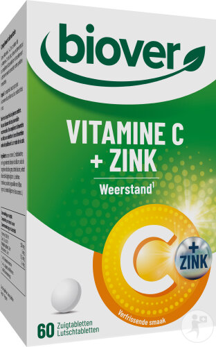 Biover Vitamine C + Zinc Résistance 60 Comprimés À Sucer