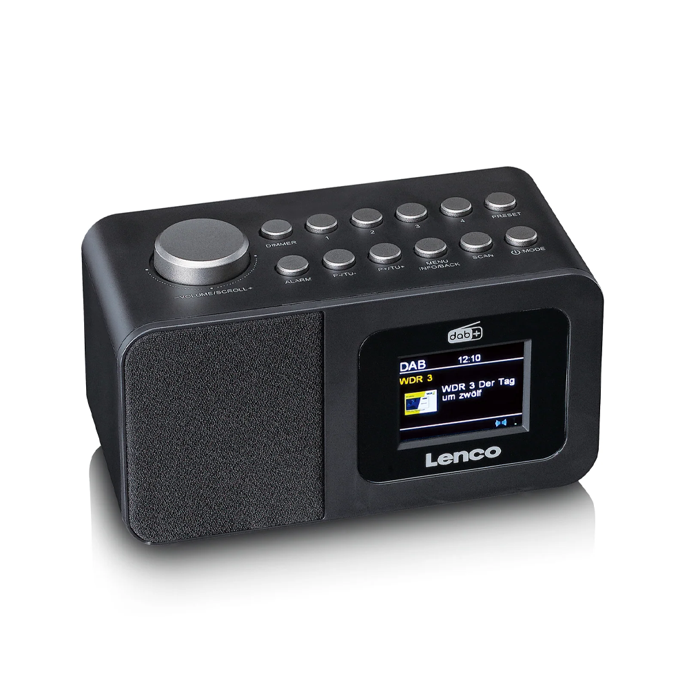 Digitaler Radio Wecker Uhrenradio mit DAB  / FM / Farbdisplay / Sleep Timer (CR-625BK) - Schwarz