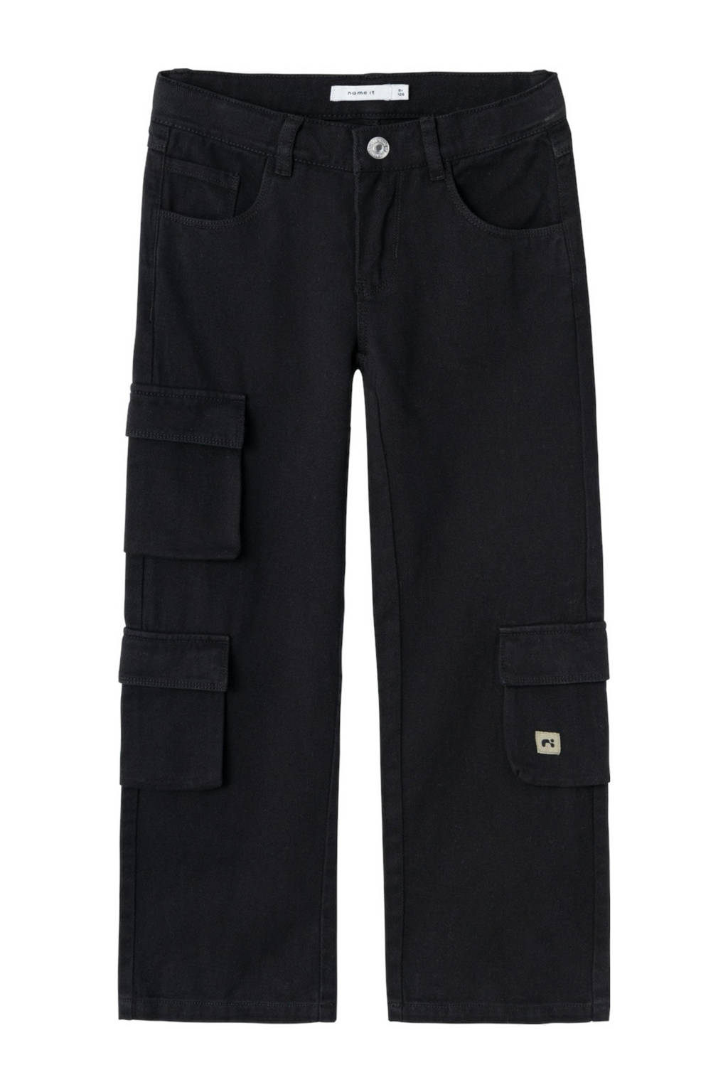 NAME IT wide leg broek NKFROSE zwart