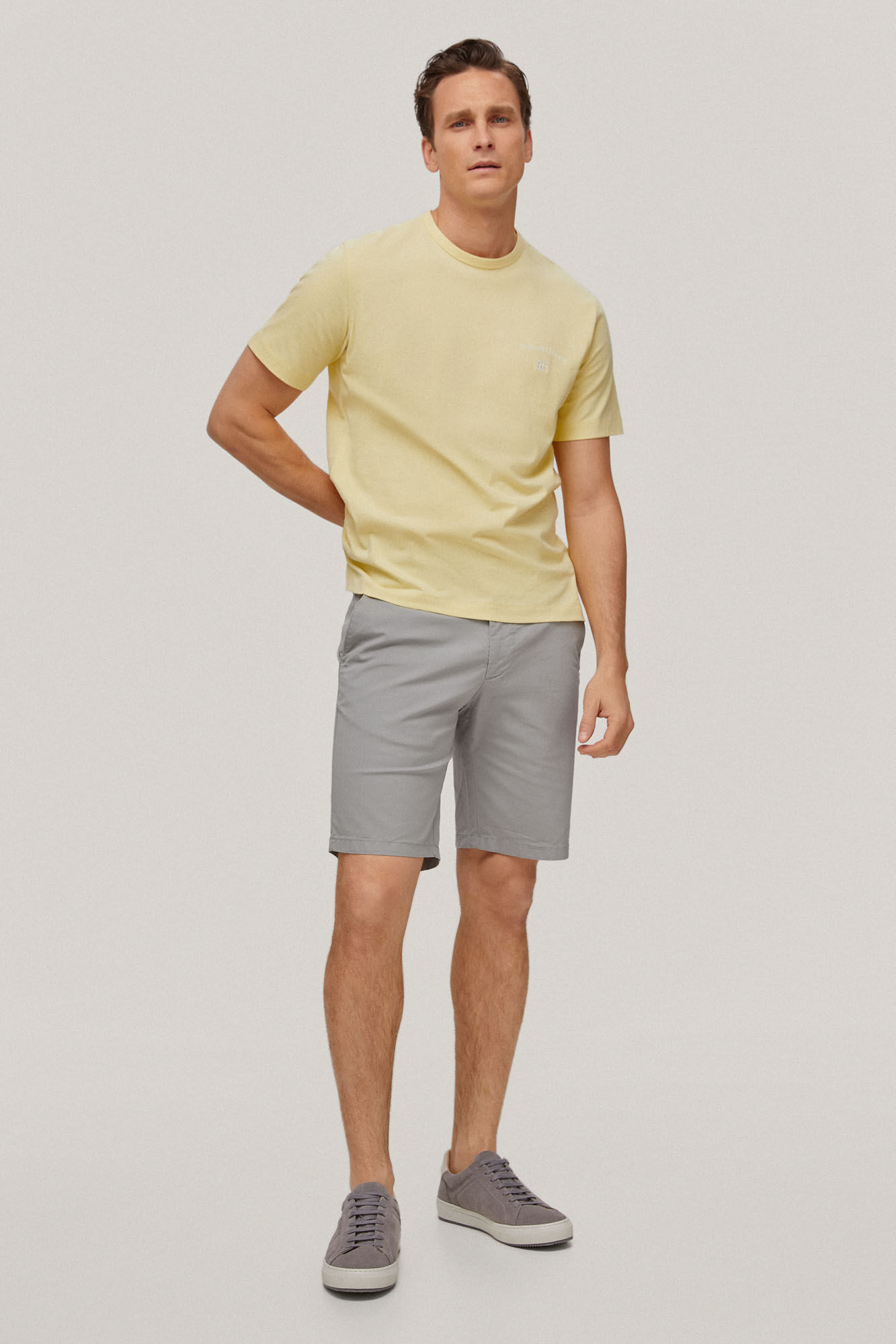 Bermuda Chino Premium Flex - Cinza