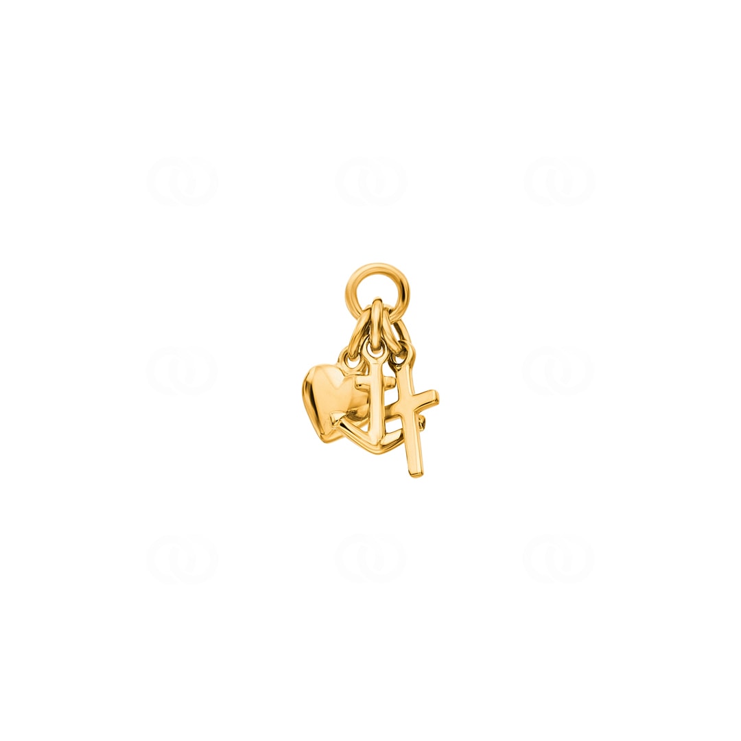 Anhänger 750/18 K Gelbgold Glaube Liebe Hoffnung