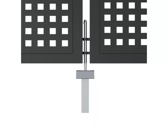 Portail de jardin anthracite 400x200 cm acier