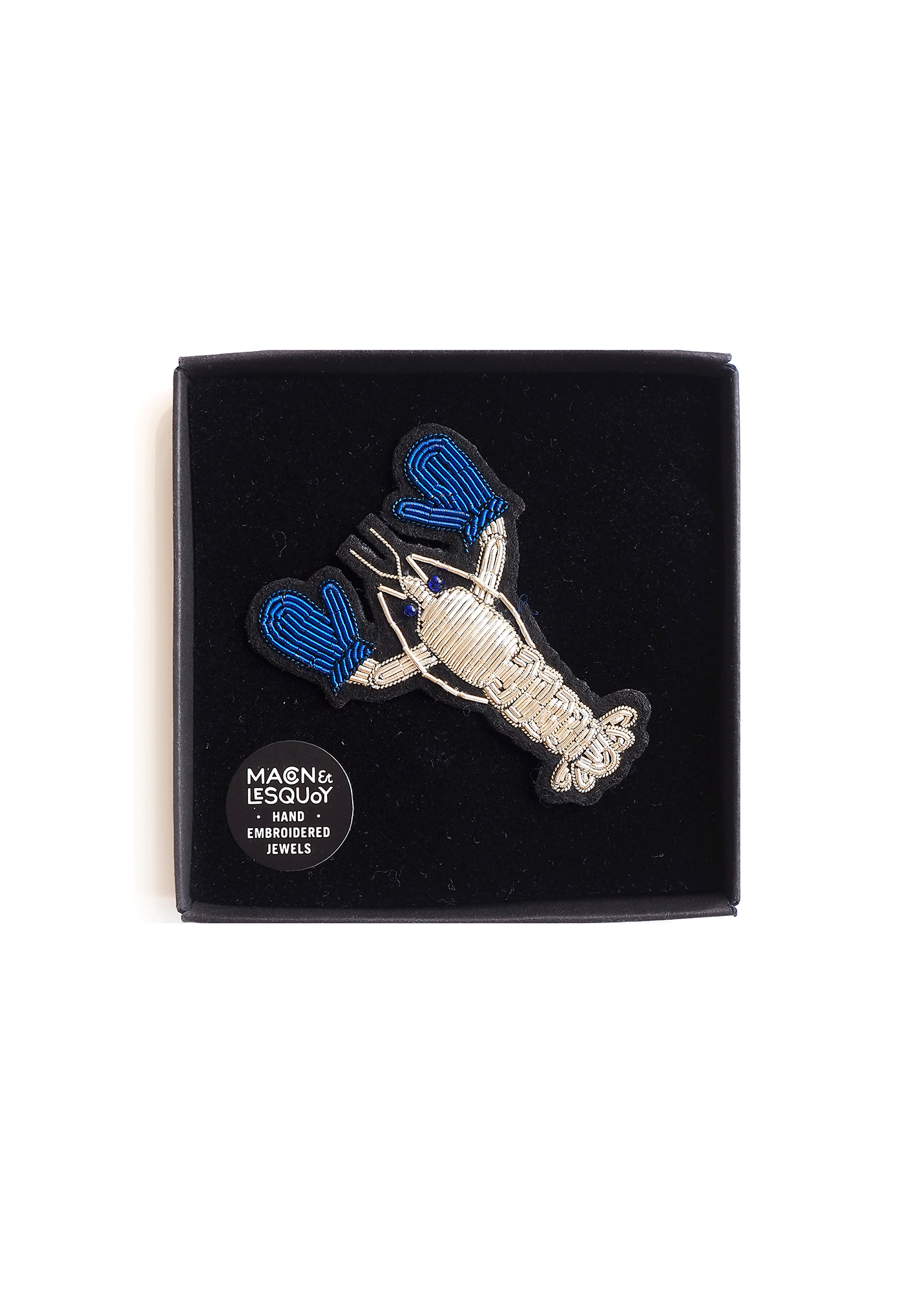 Broche brodée Homard avec gants