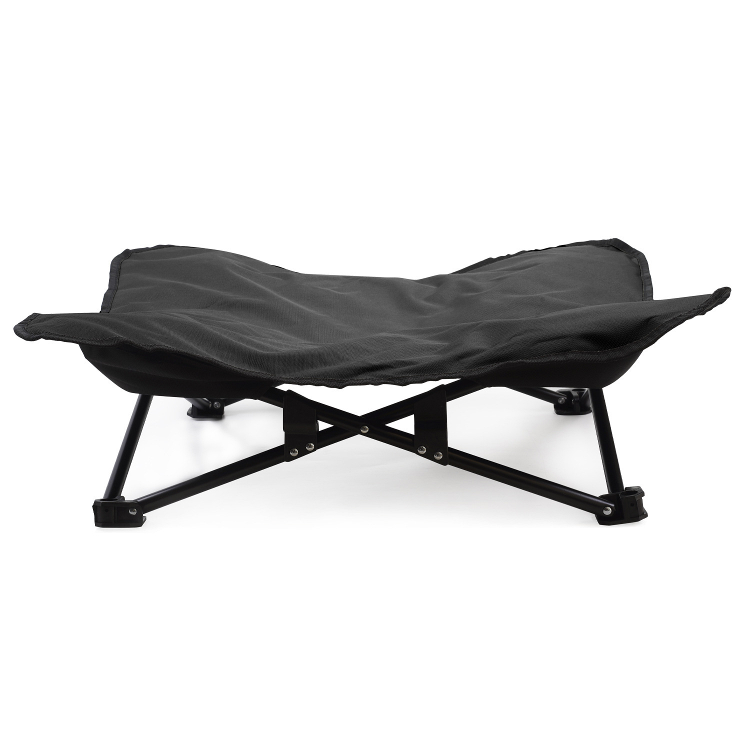 (70x70x20cm) Erhöhtes Hundebett Outdoor Camping Hundeliege Klappbares Haustierbett - Schwarz