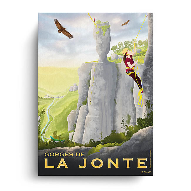 GORGES DE LA JONTE AFFICHE A4 VIN