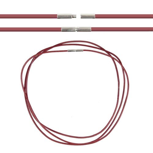 Cordon cuir 38 cm vineux