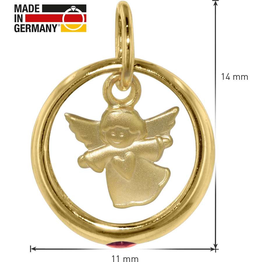 trendor Gold Taufring-Anhänger mit goldplattierter Halskette gold