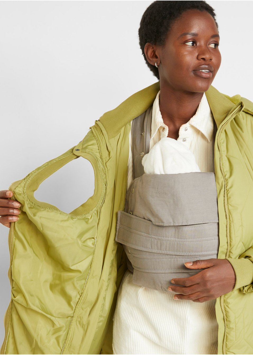 Manteau matelassé de grossesse et de portage