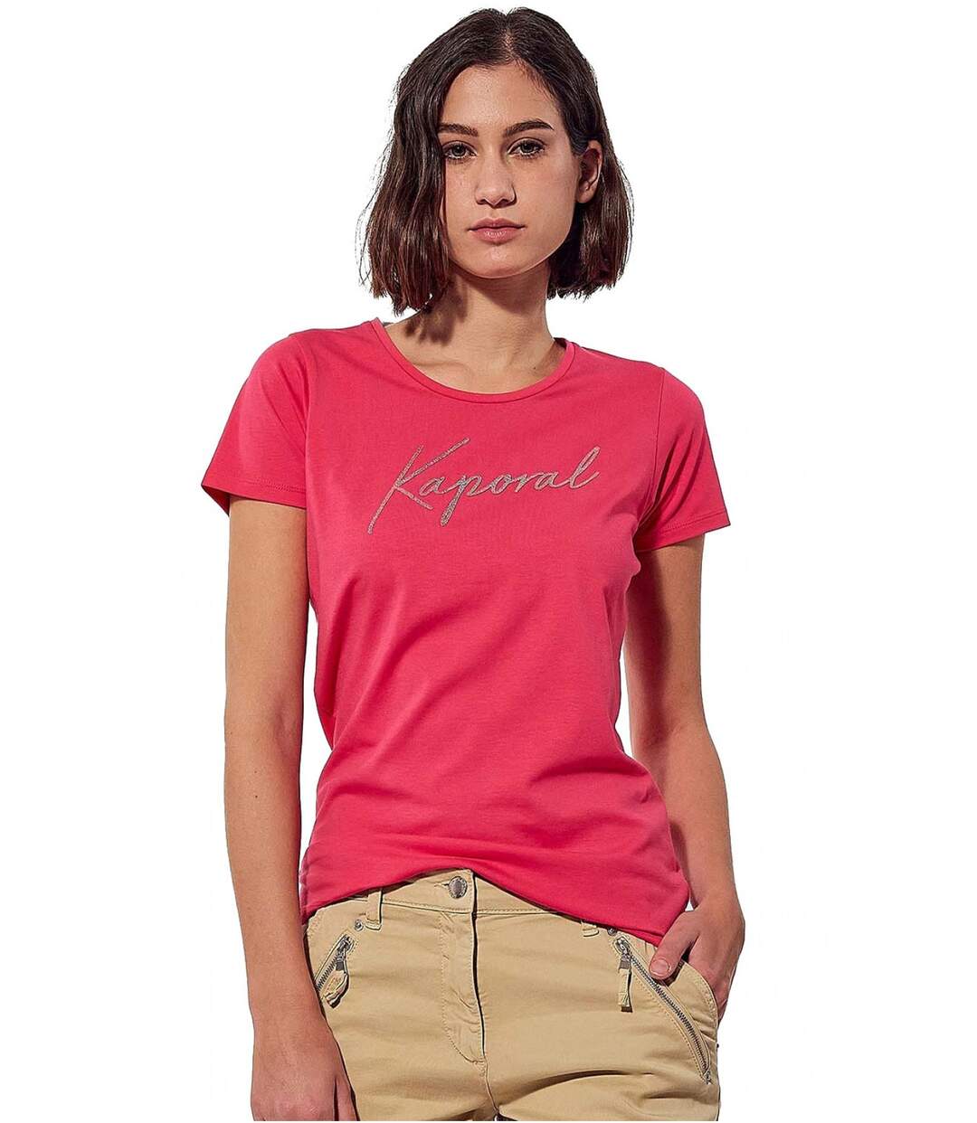 Tee shirt cintré coton bio  -  Kaporal - Femme