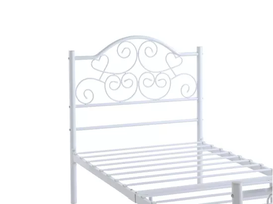 Lit LEYNA - 90 x 190 cm - Métal - Blanc