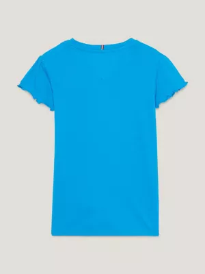 Blusa essencial de corte justo com mangas franzidas