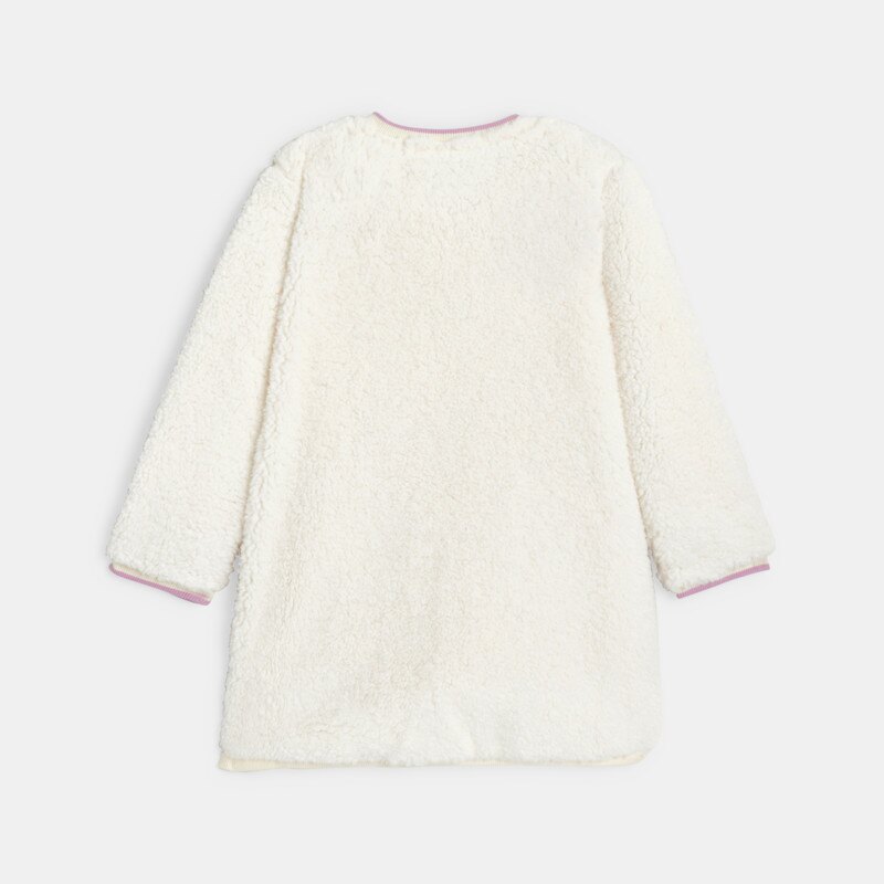 Robe bébé fille sherpa brodée blanche Catimini Blanc