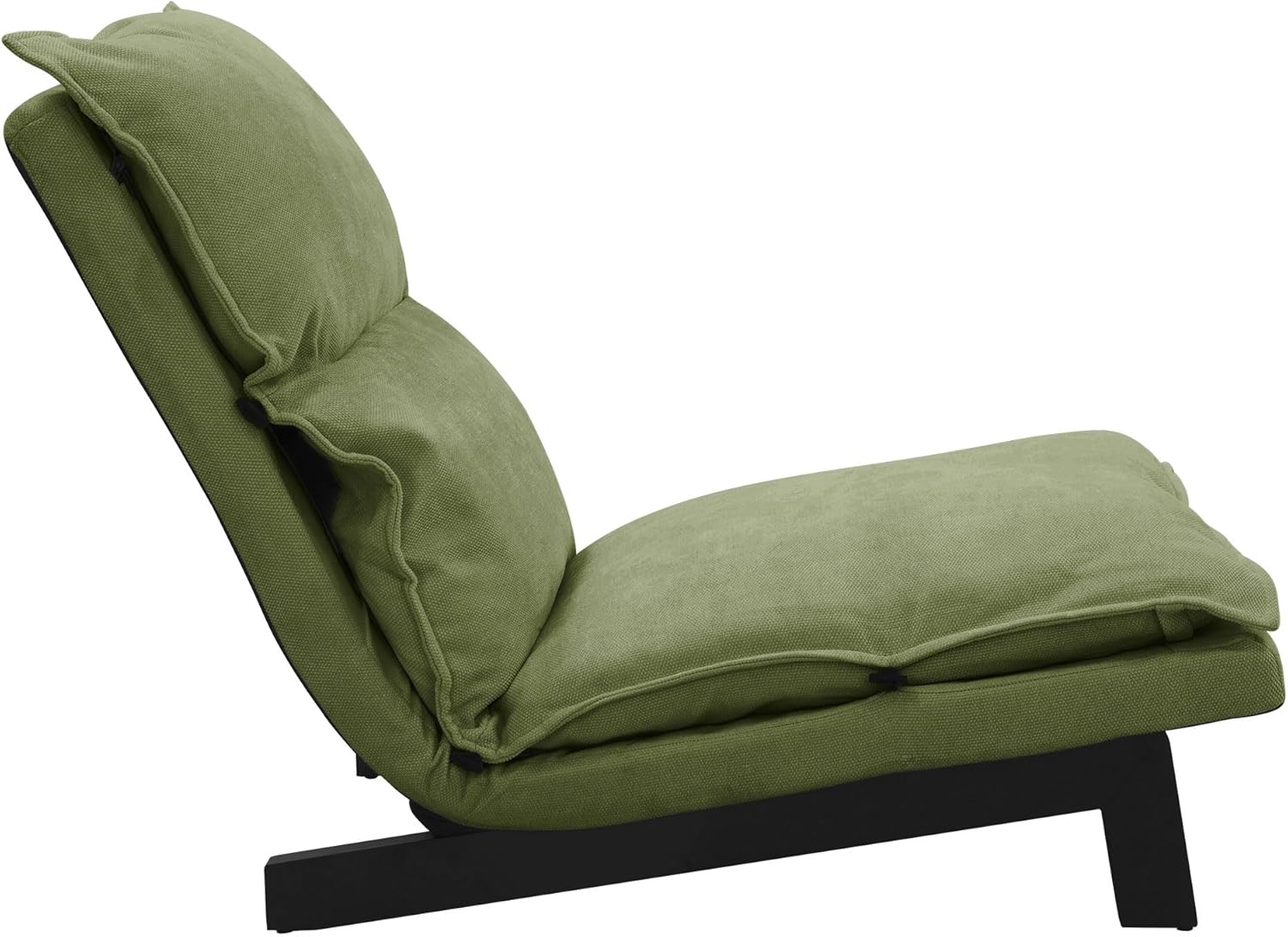 ML-Design Bodenstuhl Grün, Bodensessel gepolstert, verstellbare Rückenlehne, Leinenbezug, Stahlgestell, Loungesessel Sitzkissen Bodensofa Bodensitz Bodenkissen Relaxsessel Meditationsstuhl Lazy Sofa