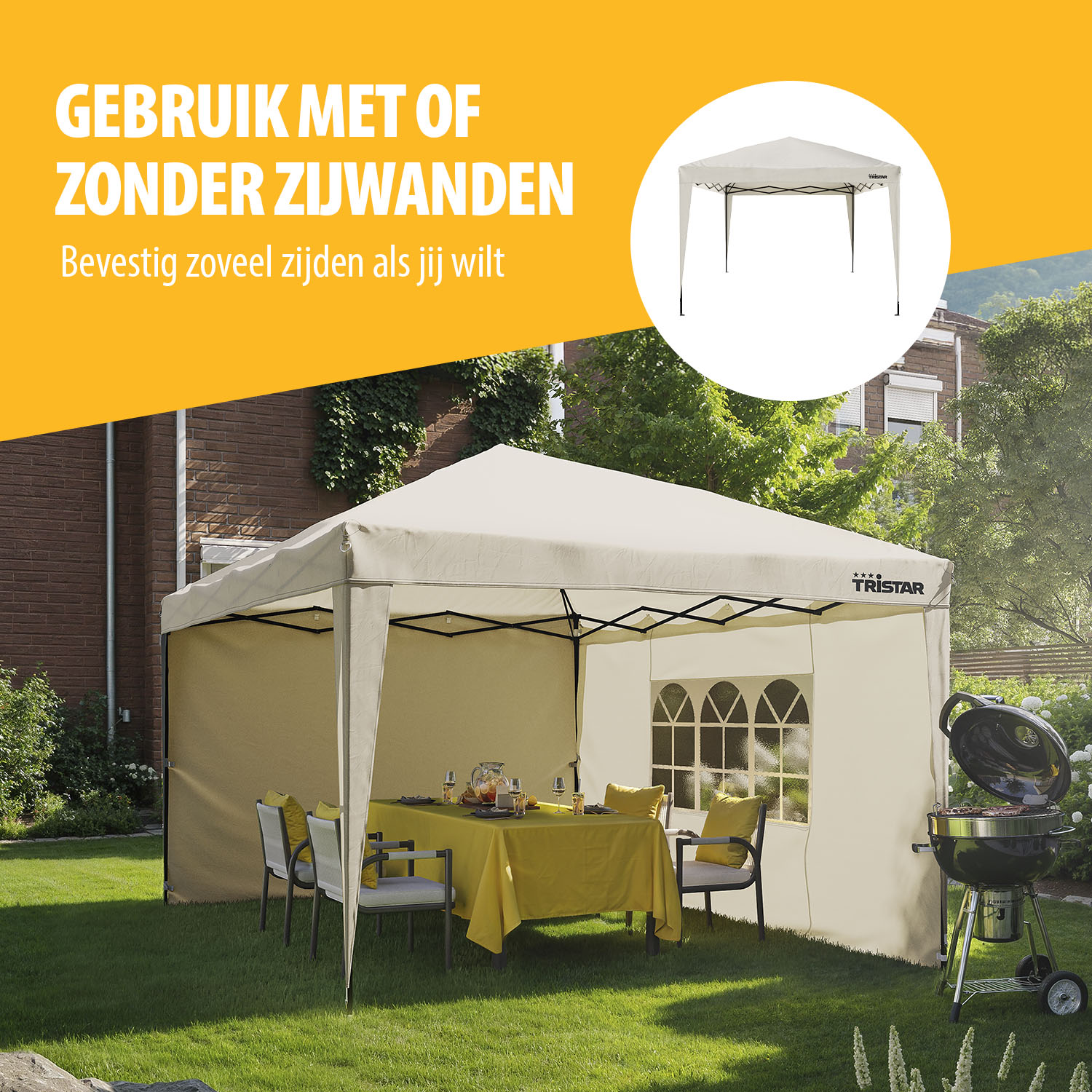 Tristar PT-7803 partytent - 300 x 300 cm