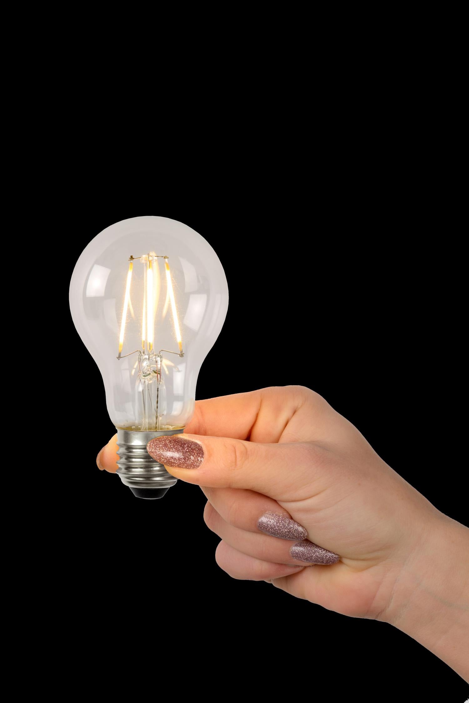 A60 LED lichtbron E27 7W 2700K B transparant dimbaar
