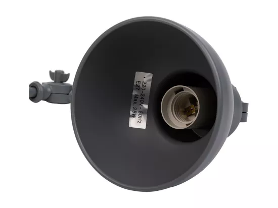 Lampe de bureau en métal gris 22x14x45h