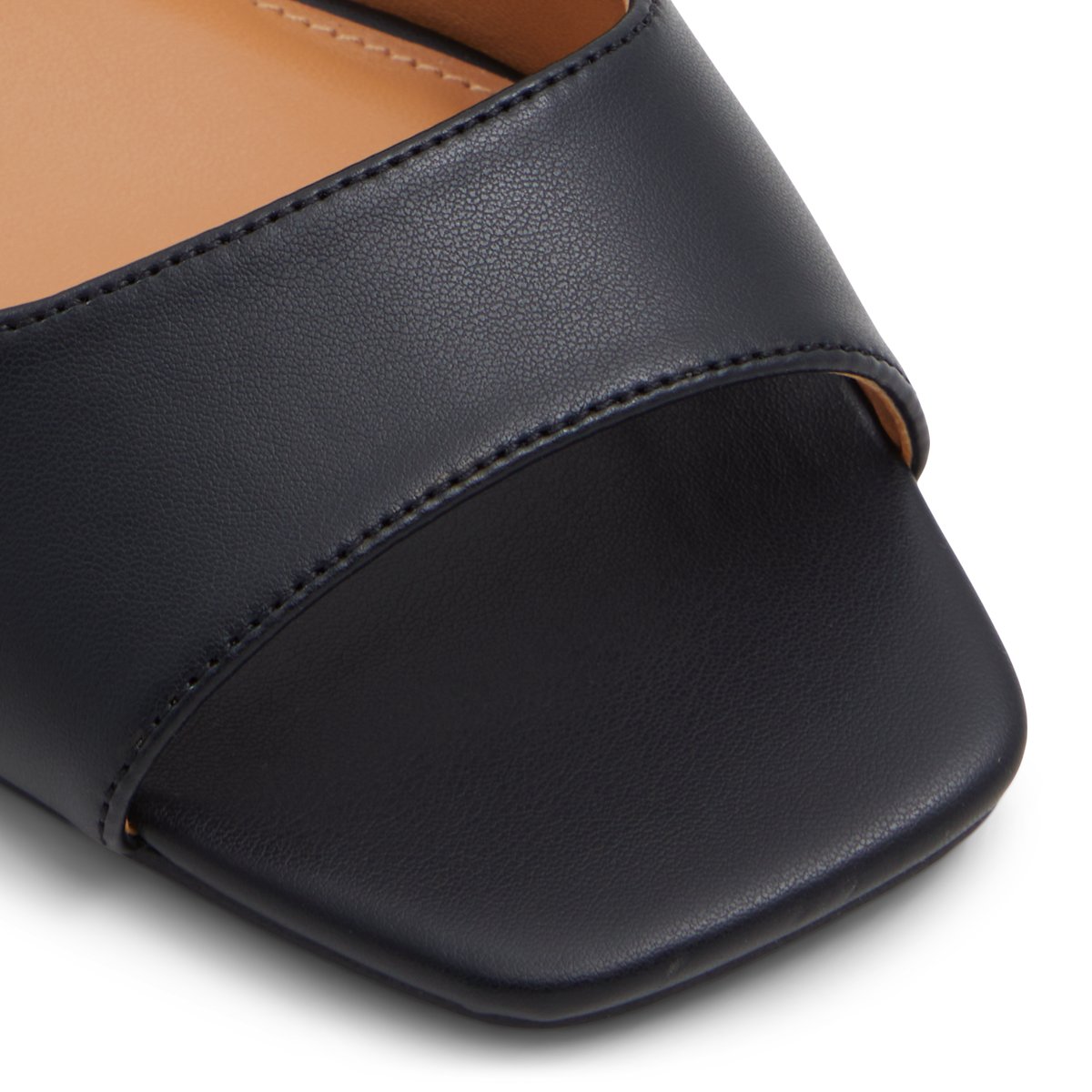 K STUDIO-Pank-Ballerine à bout ouvert - Talon bloc - Noir