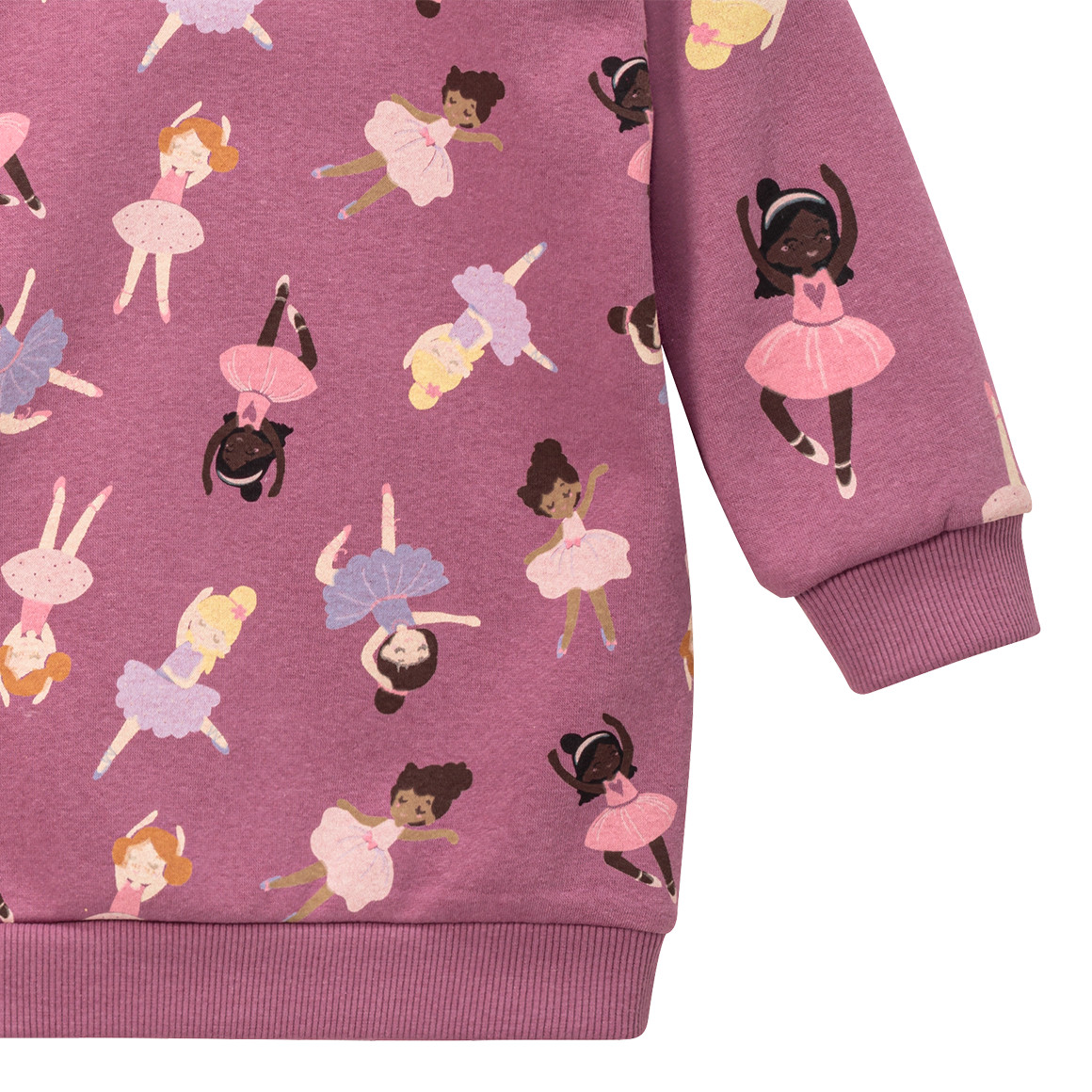 Topomini Baby Sweatshirt mit Allover-Print dunkelrosa
