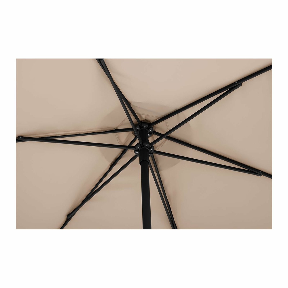 Grand parasol de jardin hexagonal diamètre 270 cm crème