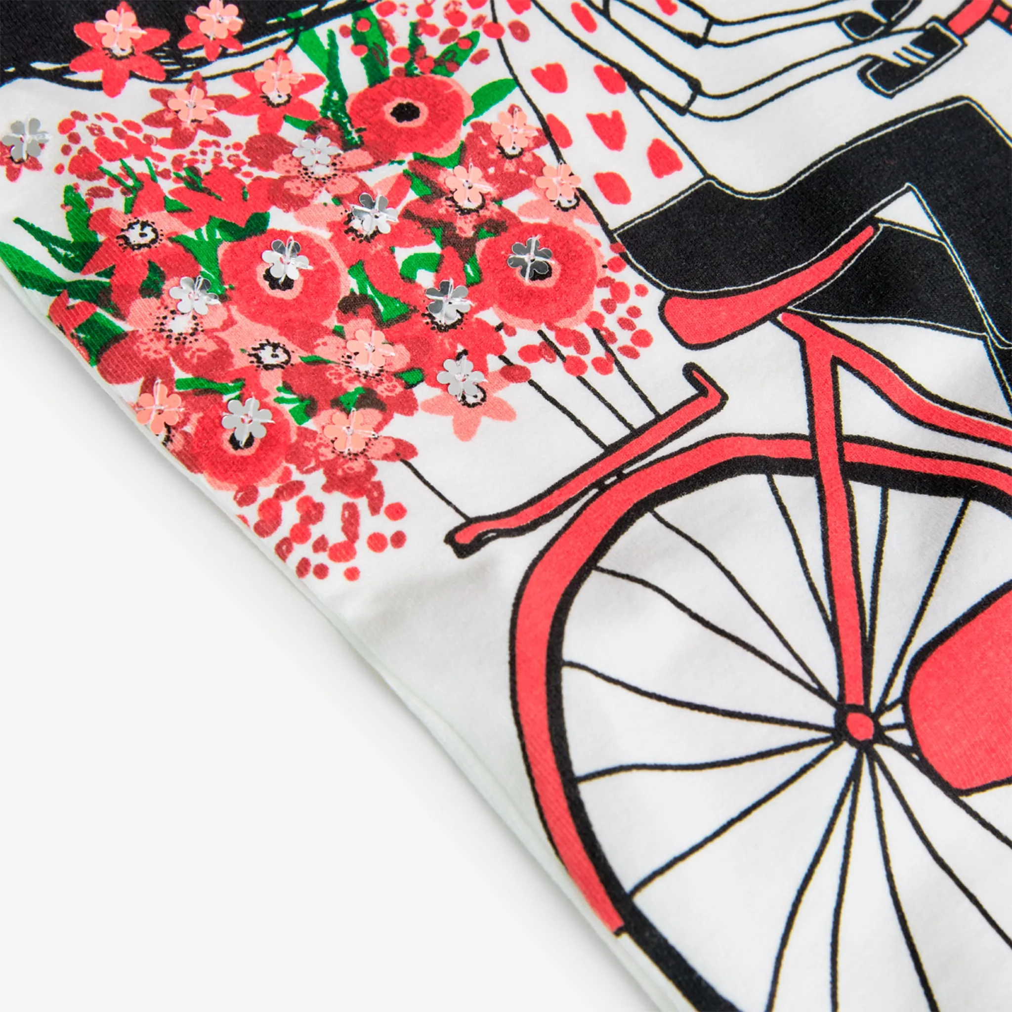 Boboli T-Shirt Vélo Fleurs 4-8ans