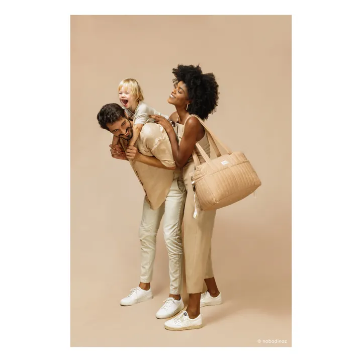 Nobodinoz Sac à langer Stories en coton bio | Blush