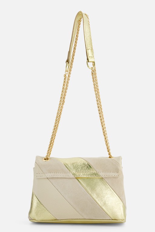 Charm London Regenboog Schoudertas beige
