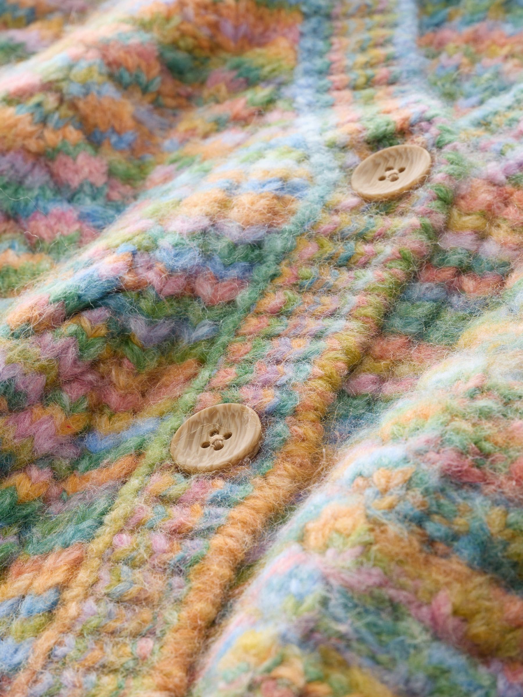 Regenboog - Kabelgebreid vest (3-16jr)