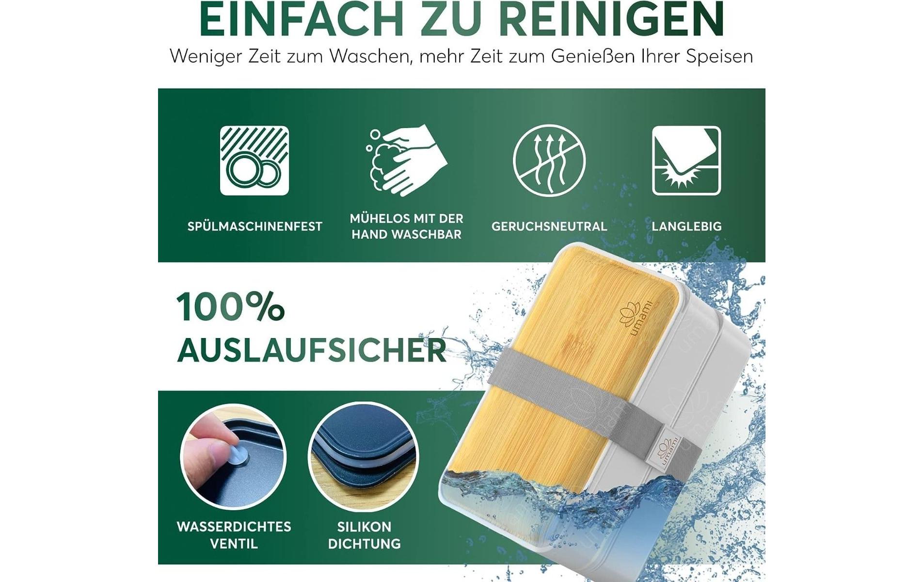 Lunchbox Original L White und BambooPraktische und nachhaltige Lunchbox