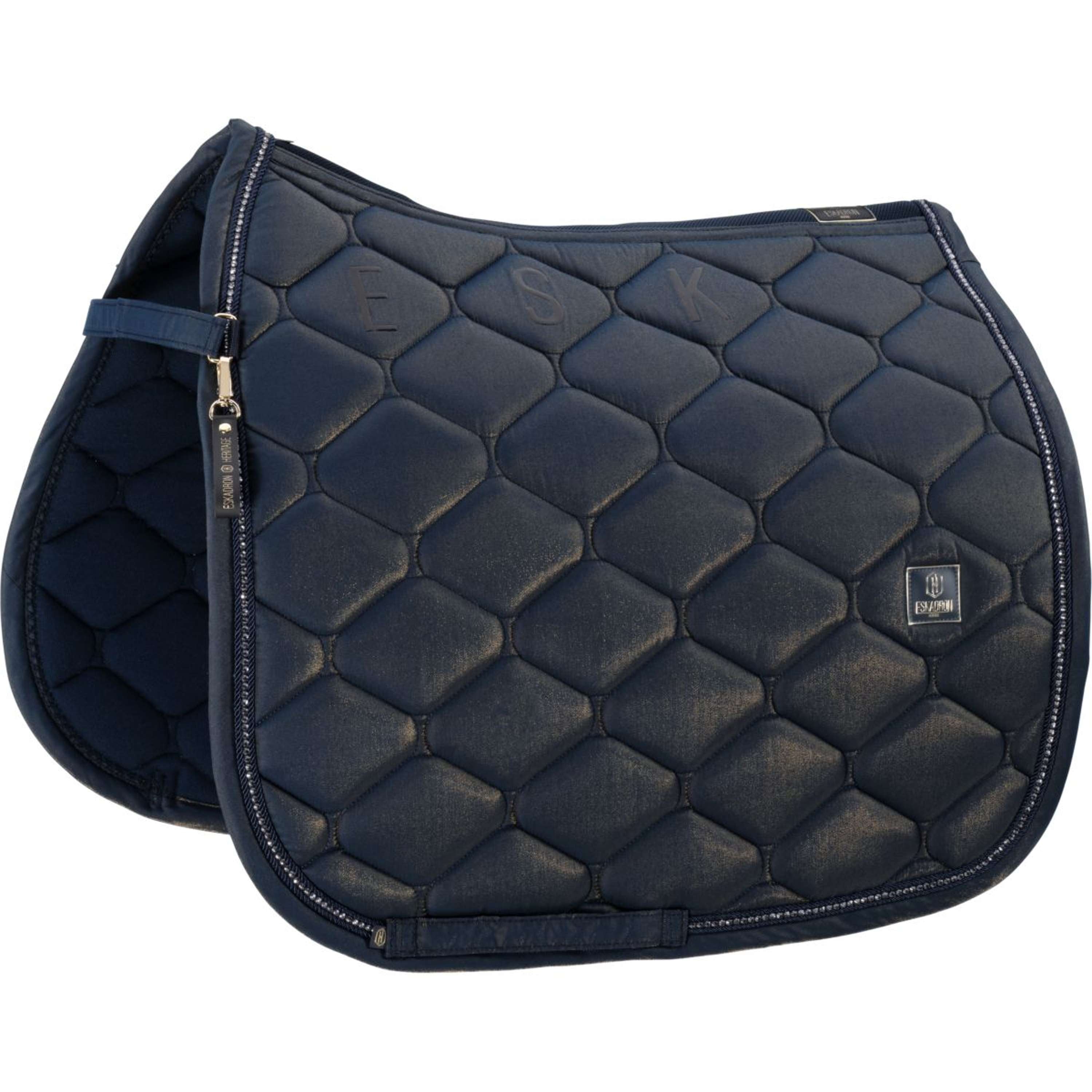Eskadron Zadeldekje Heritage Glam Crystal Dressuur Navy