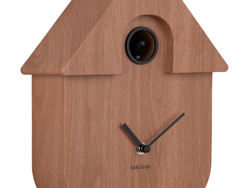 Wall Clock Modern Cuckoo KA5768TB Turquoise blue