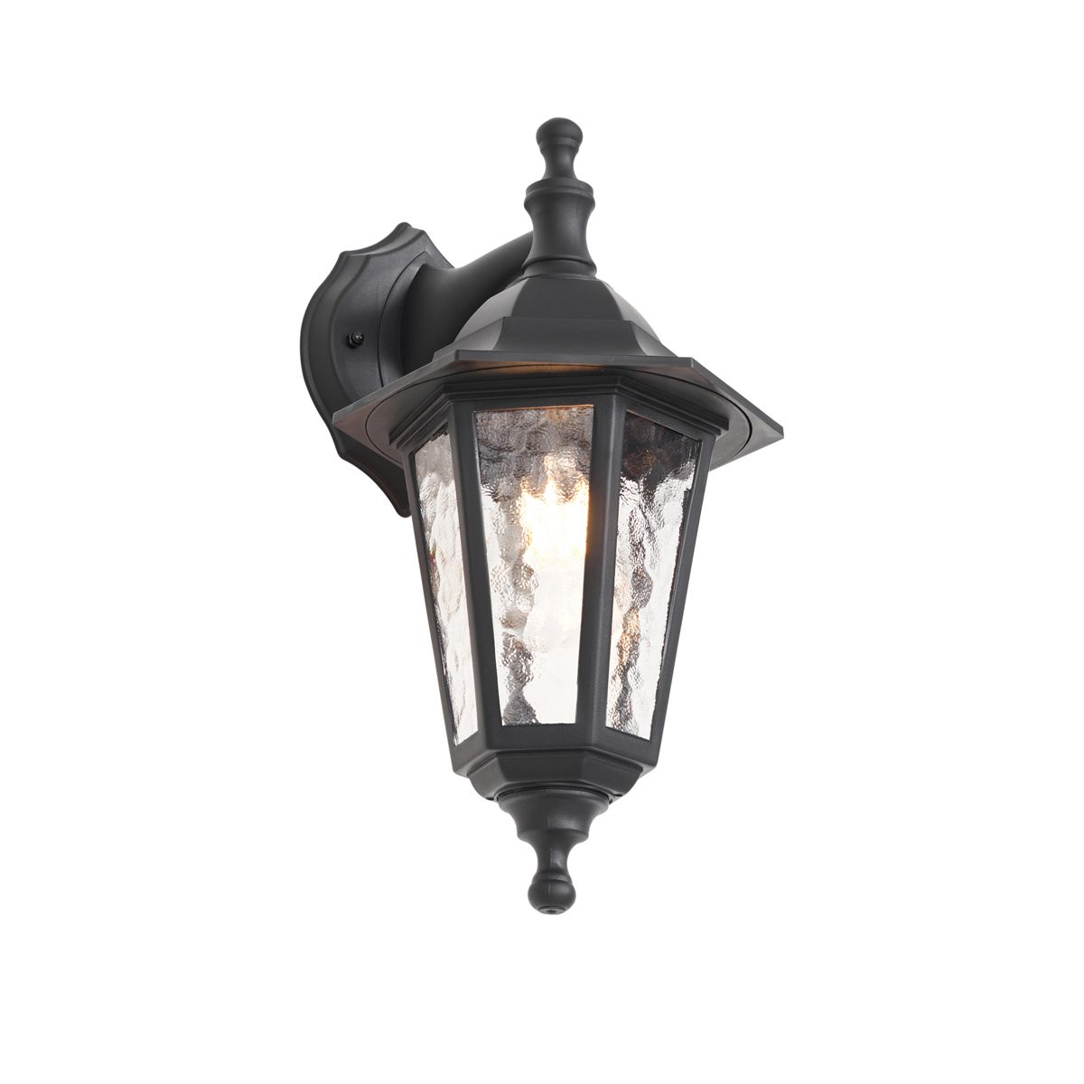 Klassieke buiten wandlamp zwart IP44 - New Haven Hammered
