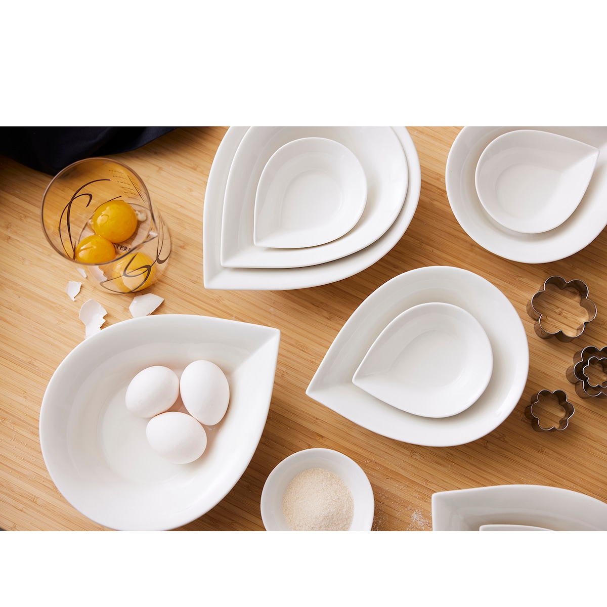 Blomsterbergs Dropshaped bowl 13 cm 4 pcs White