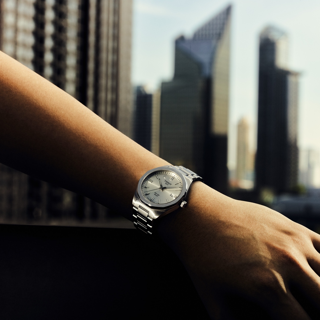 Tissot PRC 100 Solar Quartz 39mm Silbrig
