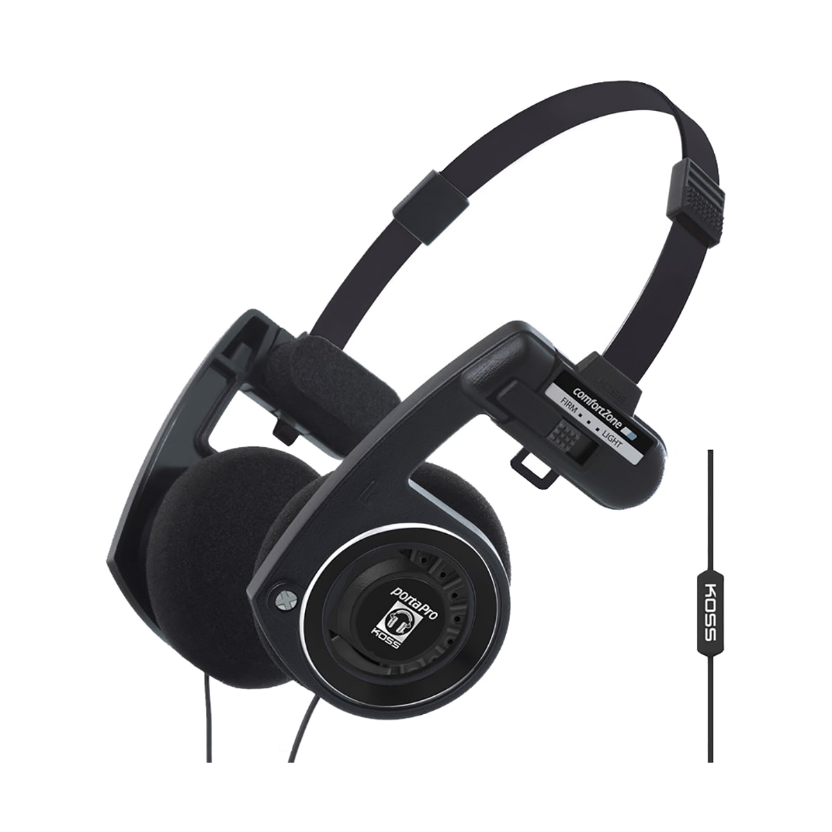 Koss PortaPro Remote on-ear hodetelefoner (sort)