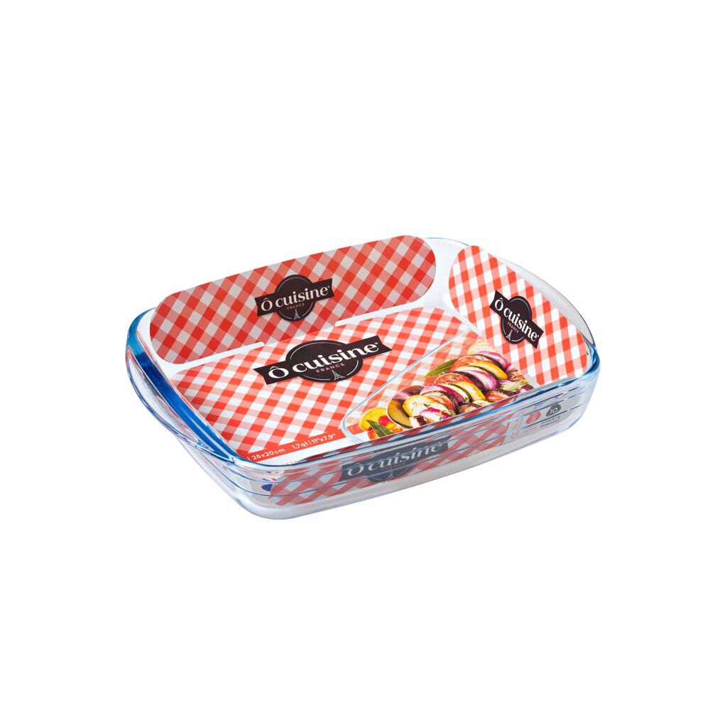Plat à four rectangulaire verre transparent
