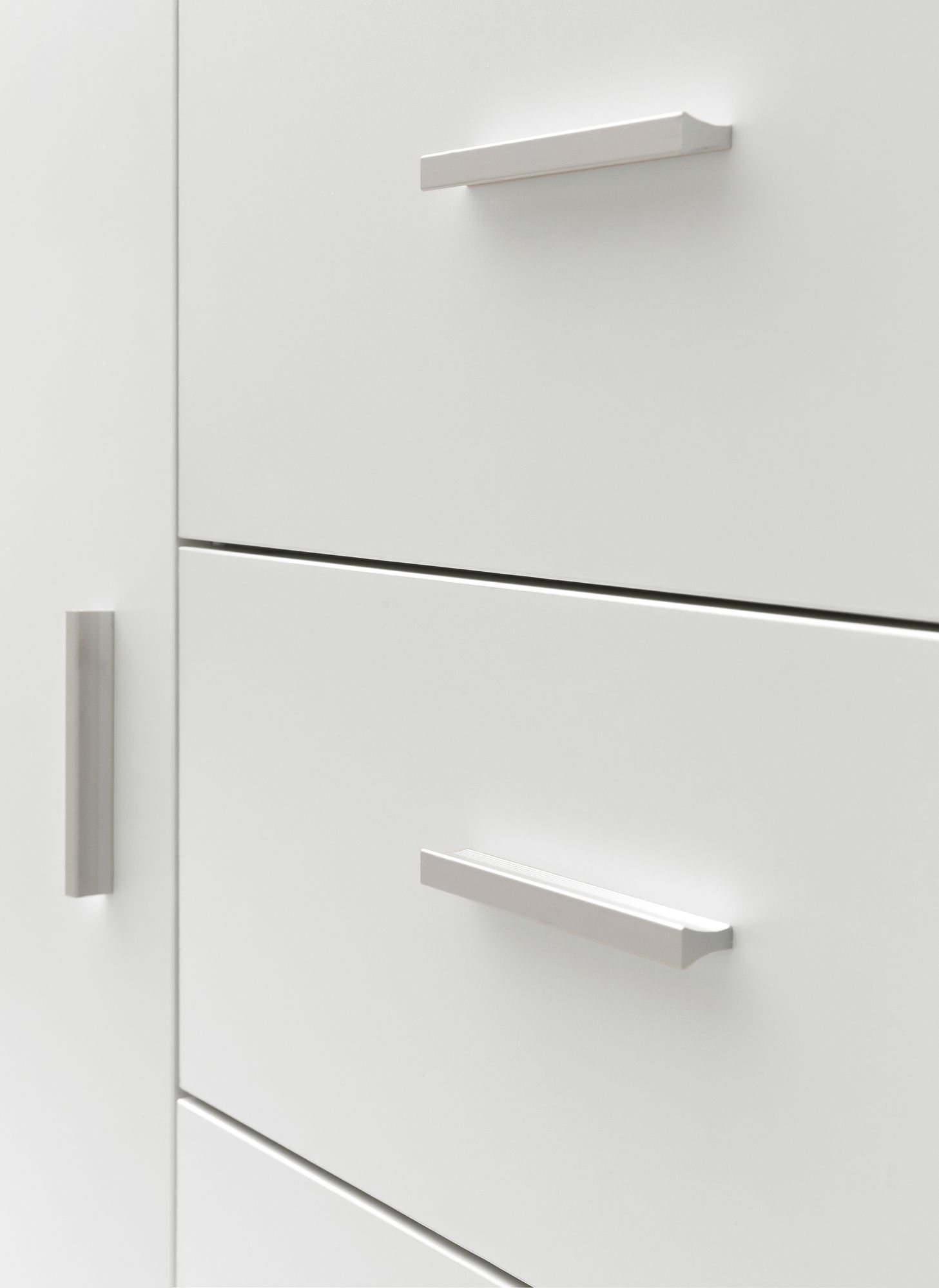 FineBuy Badschrank FB52416 Midischrank Weiß Badezimmerschrank Matt Kommode