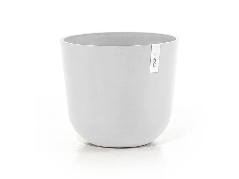 Ecopots Pflanzentopf Oslo 35, Weiss Robuster und langlebiger Blumentopf